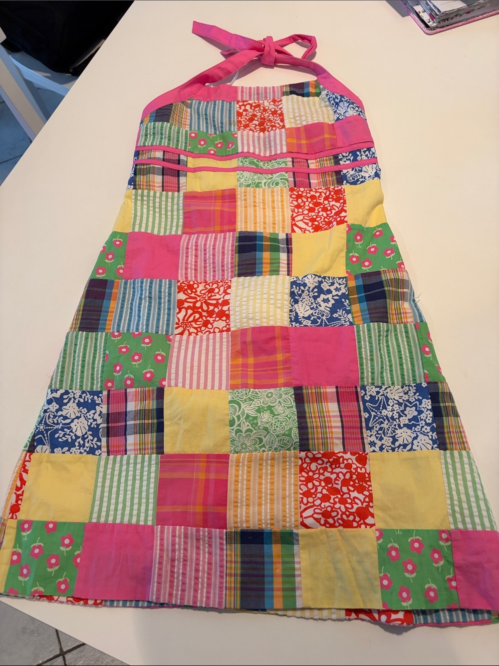Lilly Pulitzer girls patchwork halter dress. Size 12